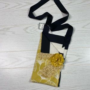Handmade One of a Kind Crossbody Bag Yellow Flower